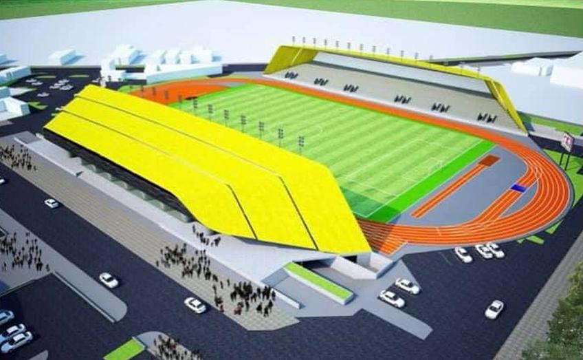 Valentin Badea, 38 de ani, conducătorul Academiei din Alexandria, a postat imagini recente de la șantierul unde se contruiește noul stadion din Teleorman.