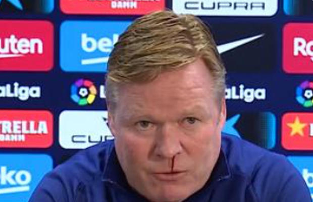 Șocant! Koeman a început să sângereze în timpul conferinței » Primele explicații