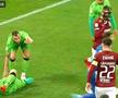 Dinamo a cerut un penalty în prima repriză a derby-ului cu Rapid, la scorul de 1-1, după un contact între Horațiu Moldovan și Răzvan Patriche.