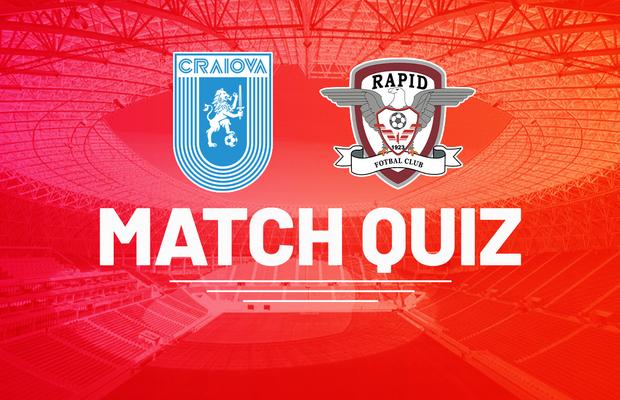 Ești expert în Superligă? Participă gratuit la Quiz-ul despre Universitatea Craiova - Rapid și ia-ne premiile!