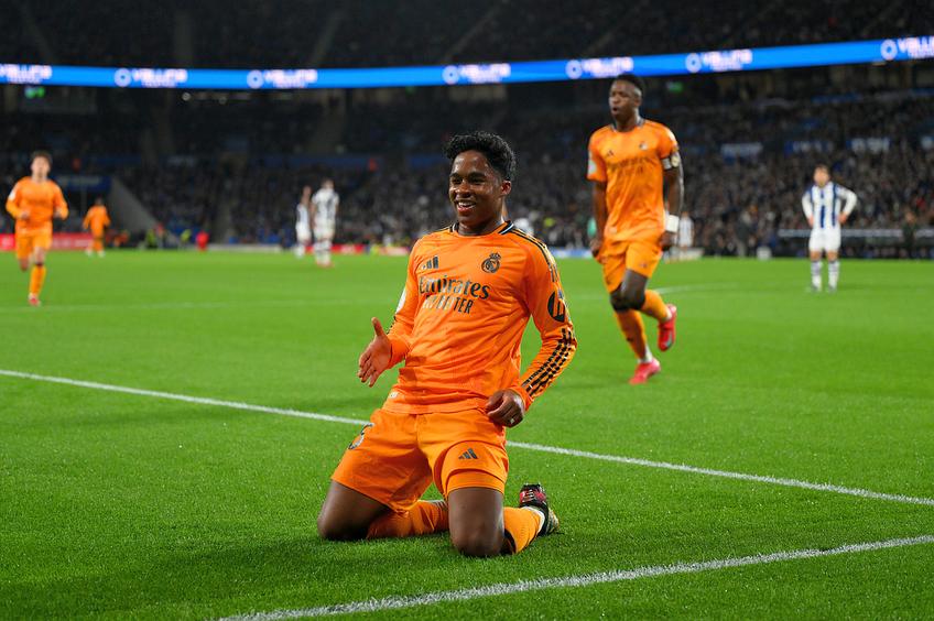 Endrick a înscris unicul gol din Real Sociedad - Real Madrid // foto: Guliver/gettyimages
