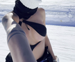 Beatrice Ungureanu (Bettyshor) pe pârtie în lenjerie intimă. FOTO: TikTok
