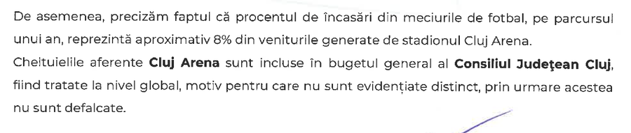 Consiliul Județean Cluj ascunde pierderile de la Cluj Arena! Câți bani aduce U Cluj bugetului și de ce au dispărut actele pentru 7 ani