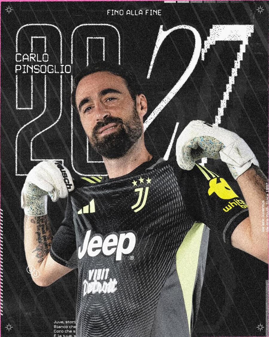 Carlo Pinsoglio și-a prelungit contractul cu Juventus // FOTO: @Juventus A jucat doar șase meciuri în 9 ani, dar și-a prelungit contractul cu Juventus