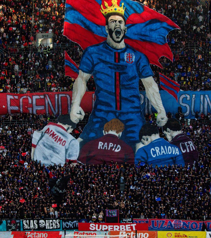 FCSB, scenografie 3D de proporții la petrecerea de titlu // FOTO: Imago Images Sorin Cârțu n-a uitat modul în care galeria FCSB-ului și-a ironizat rivalele: „Știți anul trecut, era un banner...”