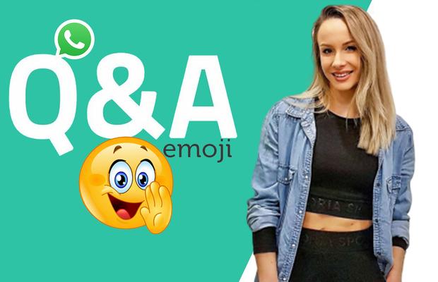 WhatsApp Q&A » Sandra Izbașa intră în provocarea GSP: cum răspunde cu un emoticon la întrebări și afirmații inedite