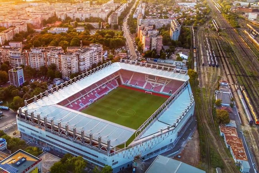 Noul stadion din Giulești // foto: Facebook @ FC Rapid 1923 „S-a decis! Jucăm în Giulești în Europa” » Mircea Lucescu anunță că va debuta pe stadionul Rapid cu Dinamo Kiev