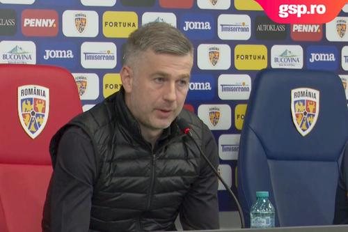 Edi Iordănescu, selecționer România, la conferința de presă