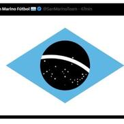 Mesajul fanilor din San Marino, care au colorat logo-ul Braziliei în culorile San Marino