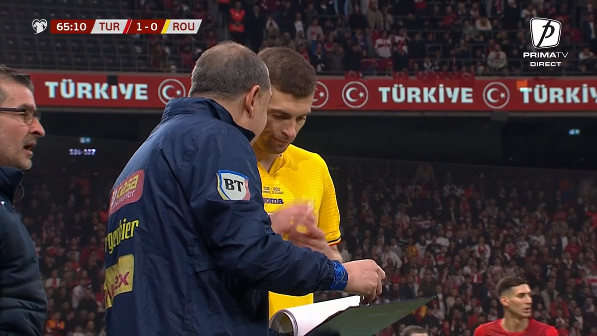 Florin Tănase, în momentul intrării pe teren // foto: capturi Prima TV