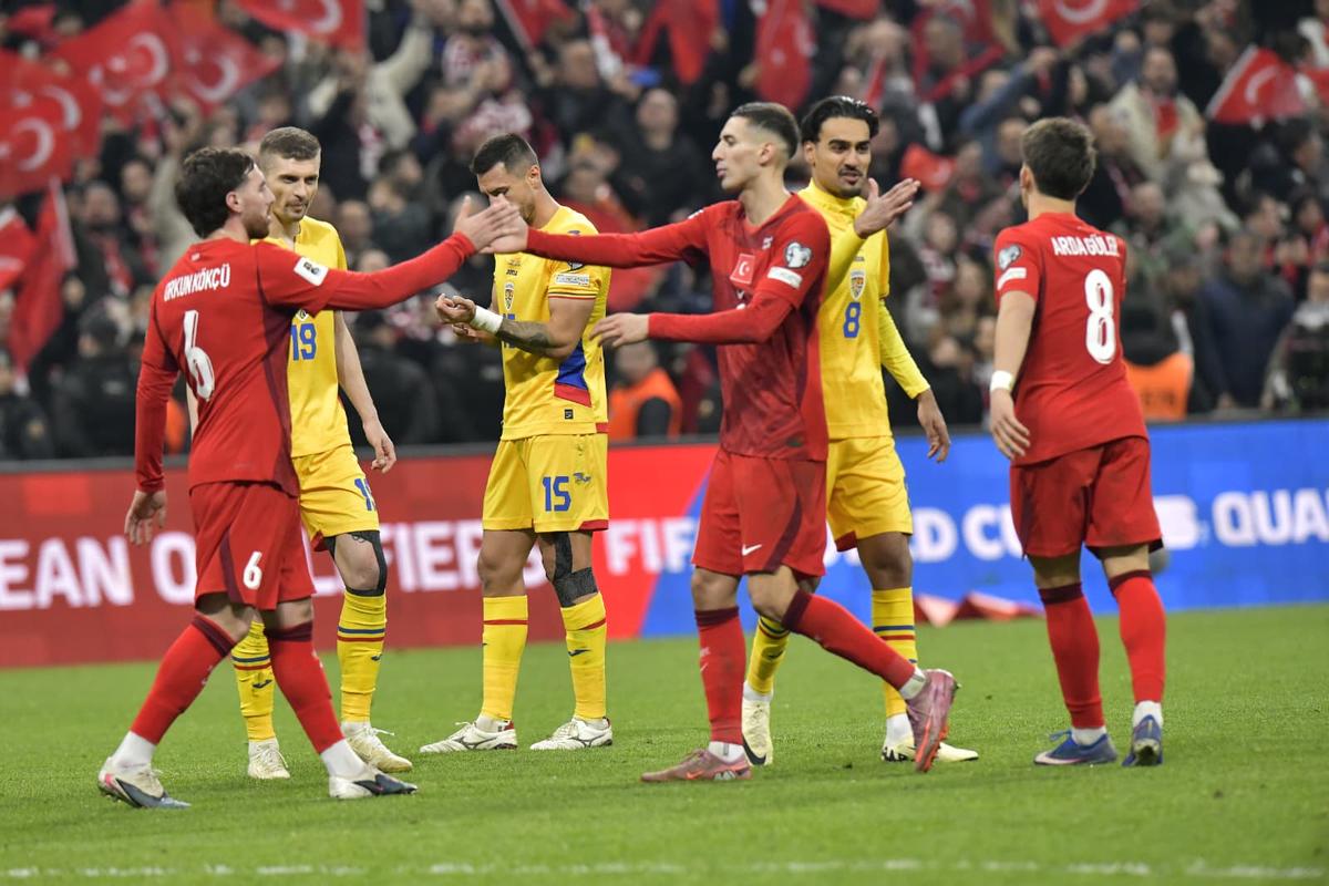 Imagini de la finalul meciului Turcia - România