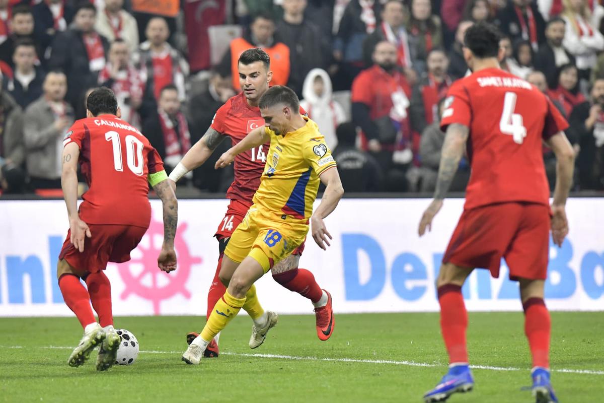Imagini de la finalul meciului Turcia - România