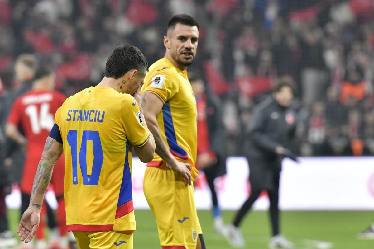 Imagini de la finalul meciului Turcia - România