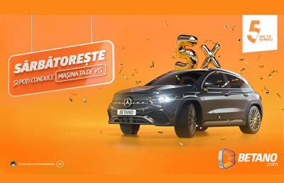 Sărbătorește alături de Betano 5 ani în România! Câștigi experiențe memorabile și poți conduce mașina ta de vis