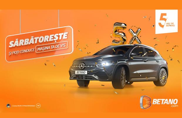 Sărbătorește alături de Betano 5 ani în România! Câștigi experiențe memorabile și poți conduce mașina ta de vis