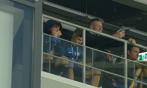 Louis Munteanu și Mihai Popescu, la Dinamo - Voluntari / FOTO: Capturi TV @Digi Sport 1