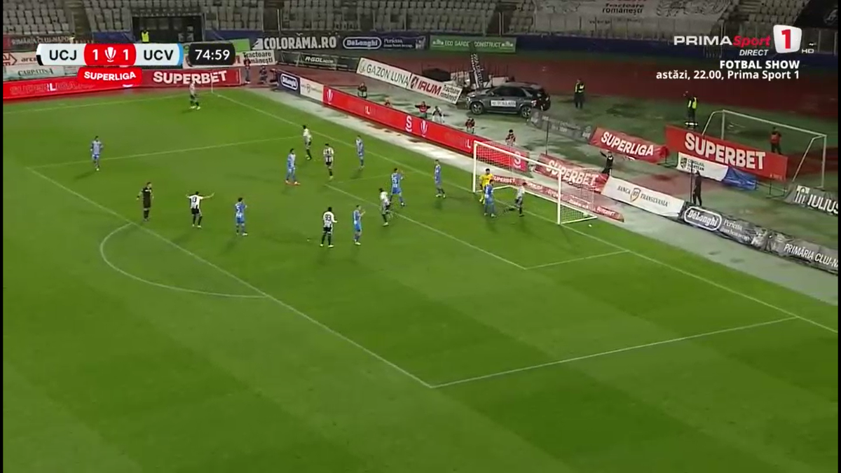 U Cluj - Craiova 2-1. Ce coșmar! Gjoko Zajkov, un nou autogol uluitor în acest play-off