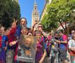 Imaginea zilei la Sevilla, înaintea meciului Barcelona - Real Madrid