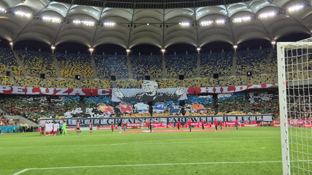 PCH, scenografie în amintirea lui Mircea Lucescu la Dinamo - Rapid, 26.04.2026