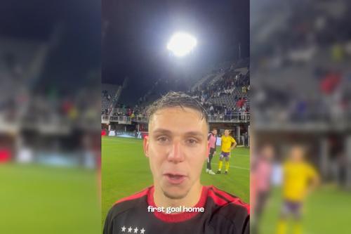Reacția lui Louis Munteanu, după primul gol în MLS // foto: captură X