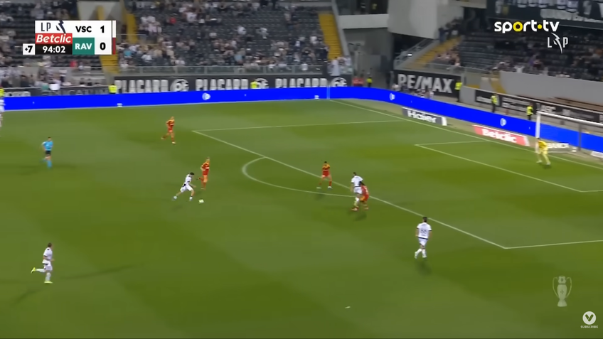 Tony Strata, primul gol pentru Vitoria Guimaraes / foto: captură YouTube @VSPORTS - Liga Portugal