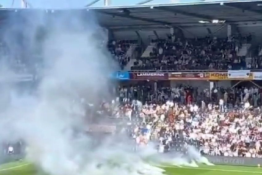 Haos total în tribune la Heracles - Volendam // Capturi FOTO: X