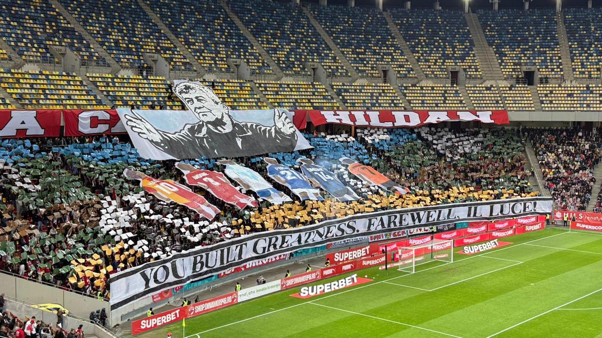 PCH și-a luat adio: scenografie in memoriam Mircea Lucescu, cu Hagi în peluza roș-albă » Giuleștenii au aplaudat!