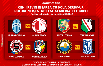 Două competiții revin puternic în oferta Superbet. Cehii și polonezii au ieșit din carantină și sunt gata pentru fotbal