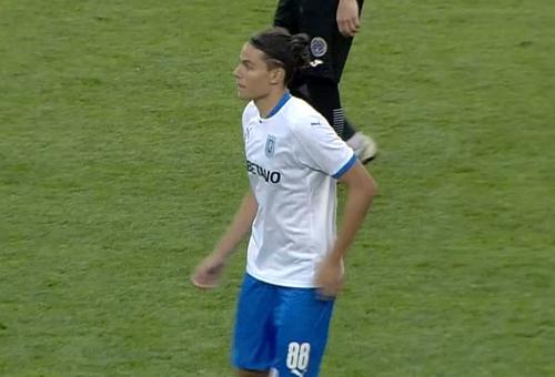 Atanas Trică, nepotul lui Ilie Balaci, a debutat la Craiova // FOTO: Captură Digi Sport 1