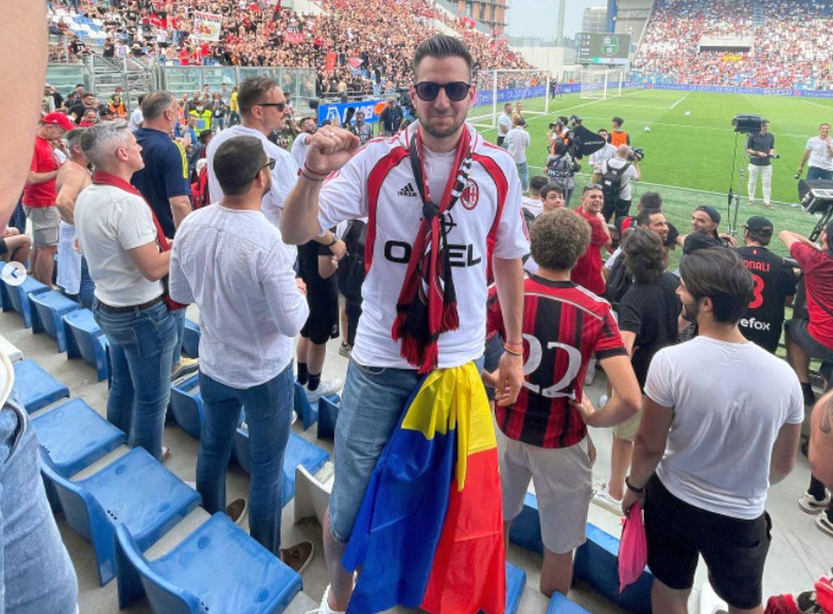Adrian și Anda Păun, prezenți la meciul care i-a adus primul titlu lui AC Milan după o pauză de 11 ani