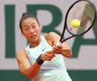 Qinwen Zheng în acțiune pe zgura de la Paris /  FOTO Guliver/GettyImages