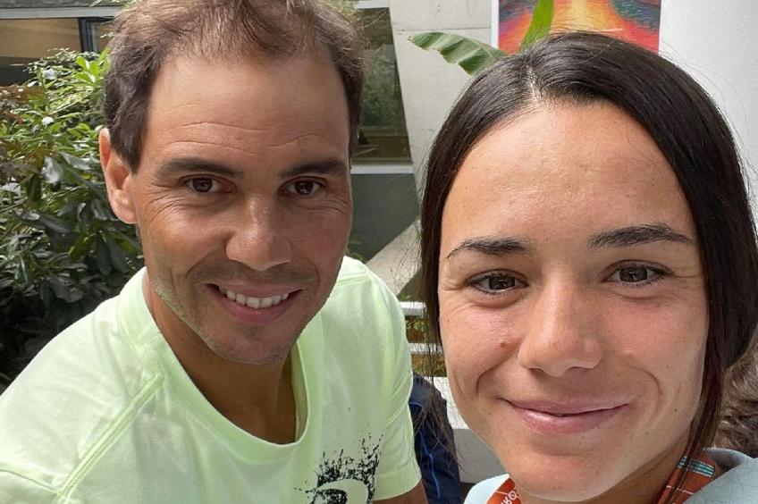 Miriam Bulgaru, alături de Rafael Nadal