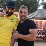 Ion Burchi, alături de Karim Benzema, omul căruia îi face masaj de doi ani încoace Foto: colecție personală