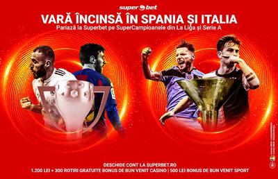 Real sau Barcelona? Juventus sau Lazio? Pariază la Superbet pe campioanele din La Liga și Serie A