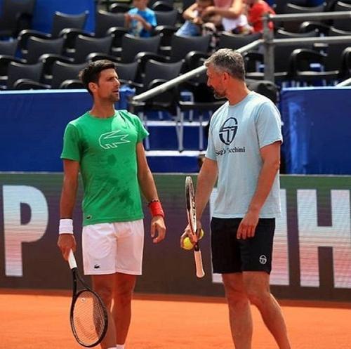 Goran Ivanisevic alături de Novak Djojovic la Zadar FOTO Adria Tour