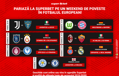 Fructifică la maximum ultima etapă din Germania, lupta pentru titlu în Spania, România și Turcia, dar și emoțiile din FA Cup!