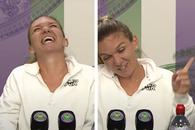 Hohote de râs în conferința Simonei Halep de la Wimbledon: „Ce naiba a fost asta?!”