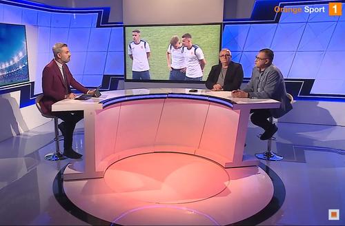 Silviu Tudor Samuilă, contre în direct cu Andrei Vochin.
Foto: Captură Orange Sport