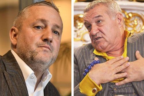 Mihai Rotaru (stânga, patron CSU Craiova) și Gigi Becali (dreapta, patron FCSB)