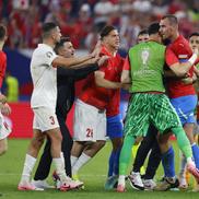 Altercația de la finalul meciului Cehia - Turcia / Sursă foto: Imago Images