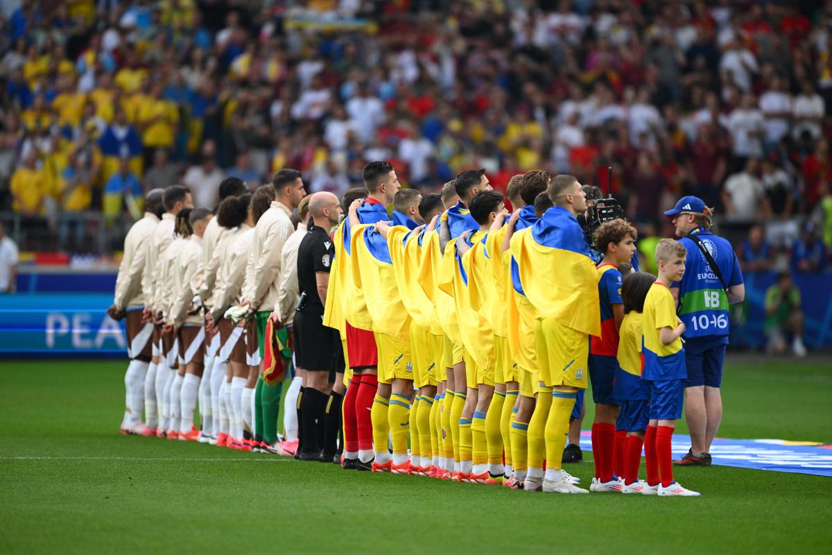 7 detalii de la Ucraina - Belgia » Mesajul emoționant afișat de ucraineni: „Pacea are un preț”