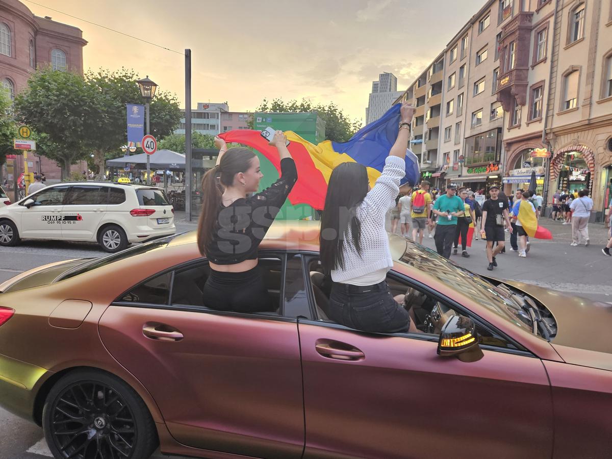 Fanii României au sărbătorit în piața din Frankfurt calificarea în optimile EURO 2024
