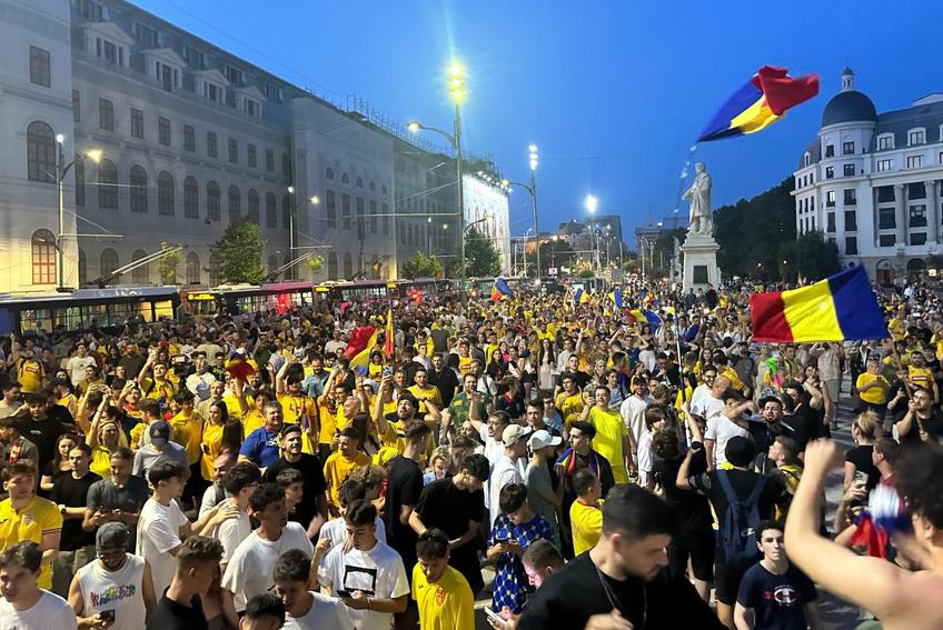 Bucuria a fost la cote maxime, după ce România a remizat cu Slovacia cu scorul de 1-1 și s-a calificat în optimile Campionatului European din Germania.