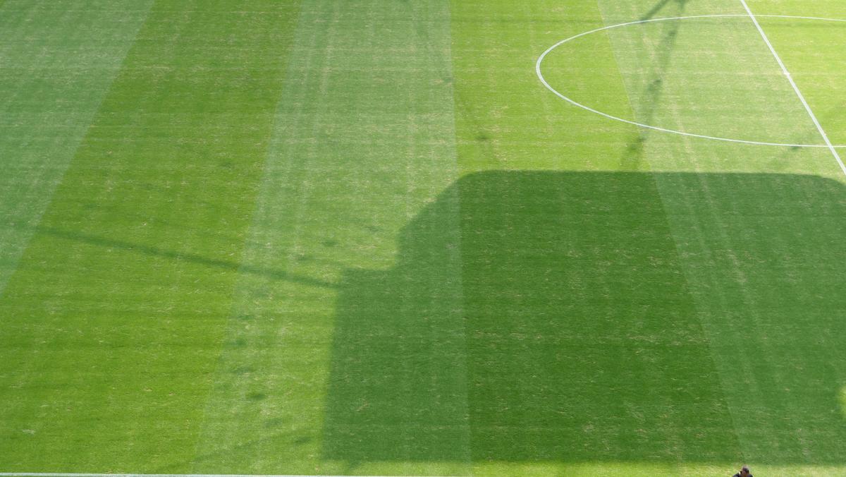 Gazonul de pe Deutsche Bank Park înainte de România - Slovacia