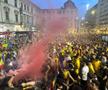 Suporterii naționalei au sărbătorit la Universitate calificarea în optimile de la Euro 2024 / foto: Ionuț Iordache