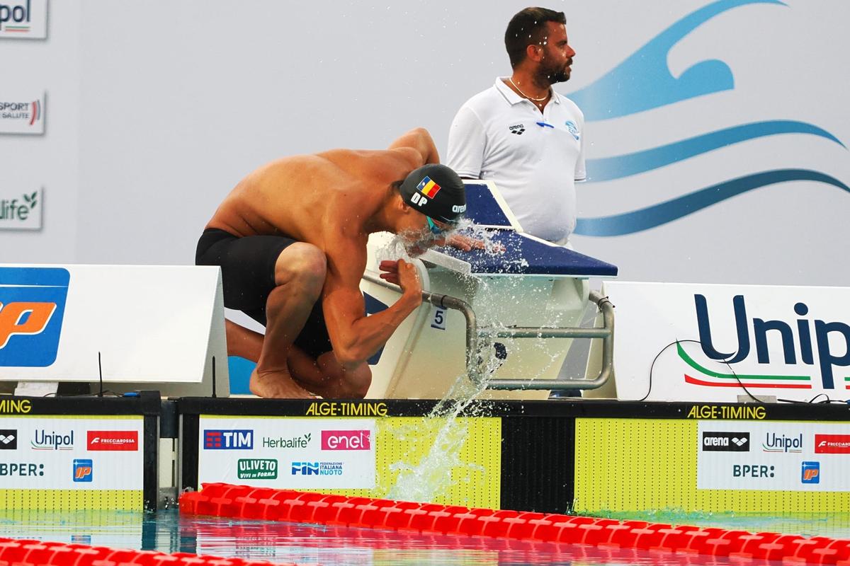 David Popovici a scos cel mai bun timp din carieră în proba de 50 metri liber! Argint la Trofeul Settecolli