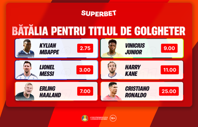 Bătălia starurilor! Cum arată Cotele Superbet pentru golgheterul turneului final