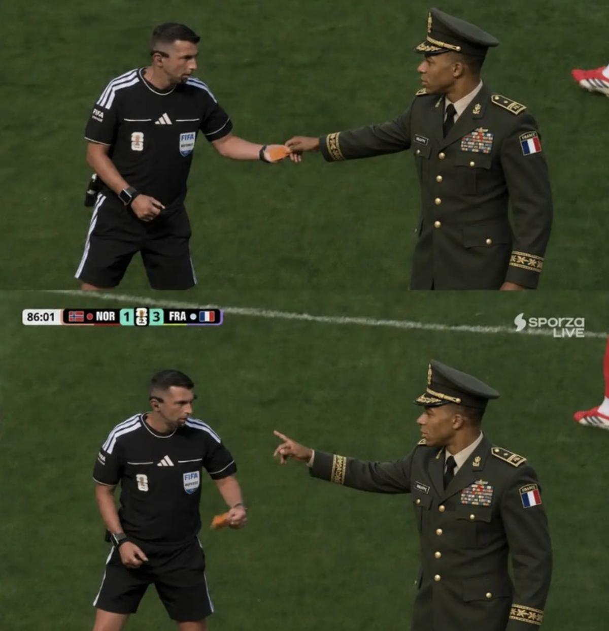 Kylian Mbappe, gest viral în Norvegia - Franța