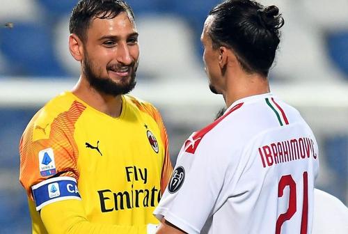 Zlatan Ibrahimovic și Gianluigi Donnarumma au fost convinși să rămână la AC Milan // Sursă foto: Getty