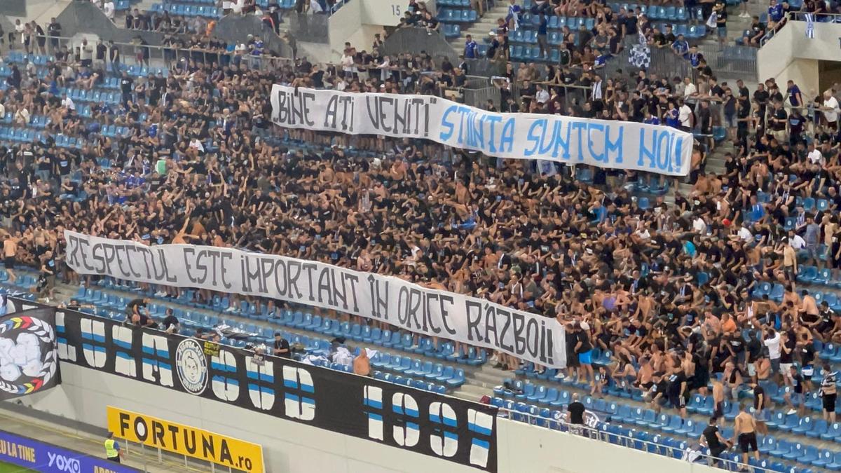 FOTO FCU Craiova - Dinamo, meci și fani în centrul orașului 26.07.2021